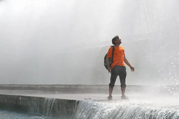 Photo of Man in fountain