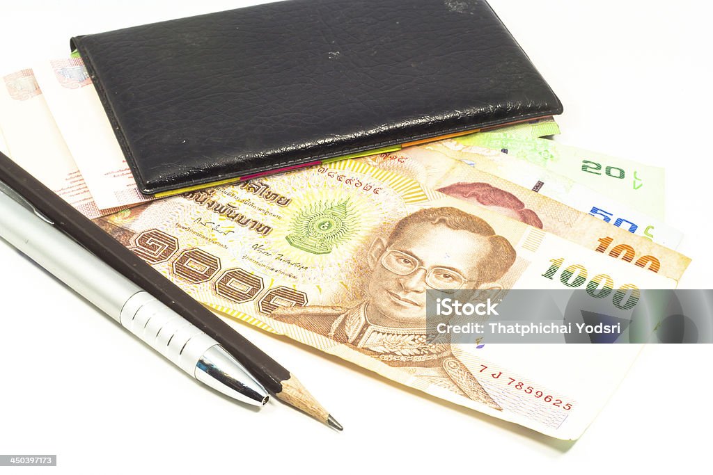 Pracy z pieniędzy, Notatnik i długopis puste - Zbiór zdjęć royalty-free (Aranżować)