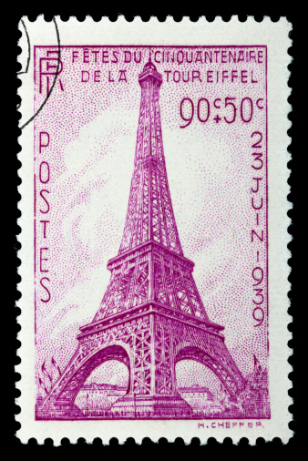 Vintage French Stamp 1939, Ephemera.