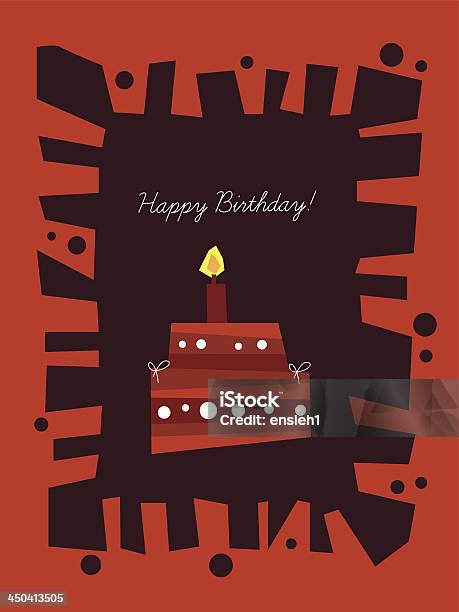 Ilustración de Tarjeta De Cumpleaños y más Vectores Libres de Derechos de Tarjeta de cumpleaños - Tarjeta de cumpleaños, Abstracto, Acontecimiento