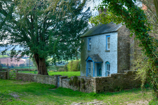 Pretty Welsh cottage near White Castle, Monmouthshire, Wales, UK.