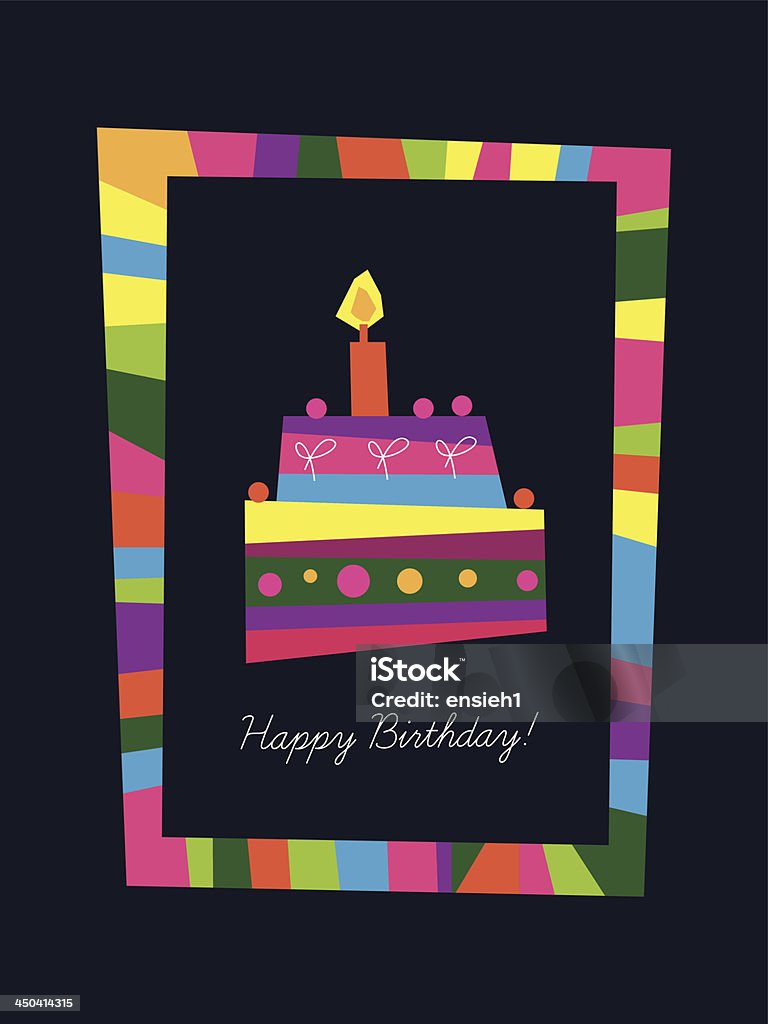 Carte d'anniversaire - clipart vectoriel de Carte d'anniversaire libre de droits