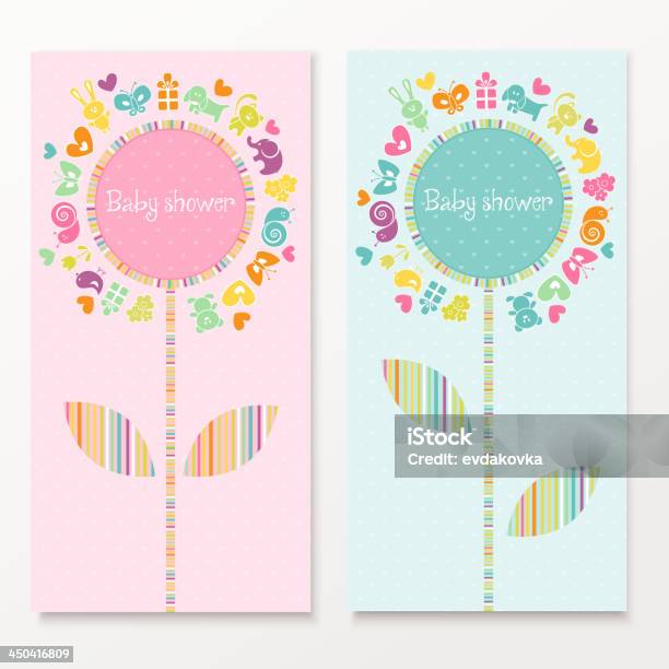 Baby Shower Cards Stock Illustration - Download Image Now - Baby - Human Age, Child, Dog