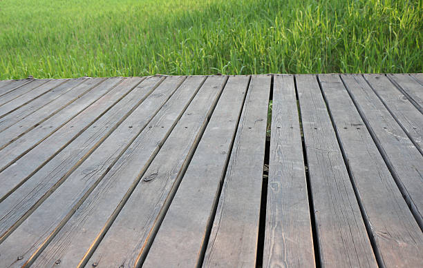 istock Wooden floor in outdoor 450417909