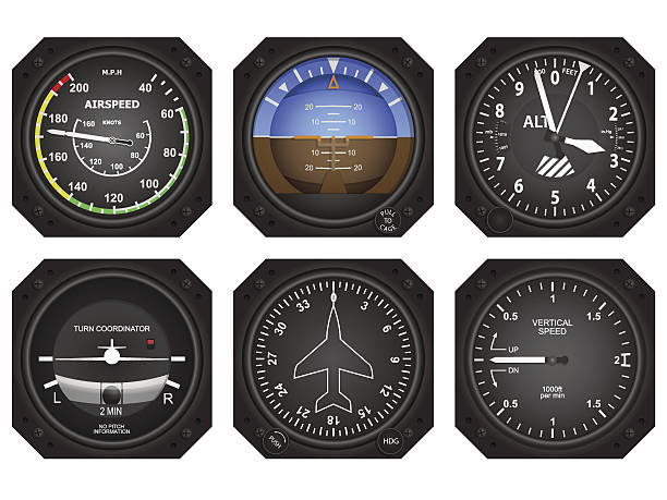 항공기 기기 - altitude dial stock illustrations