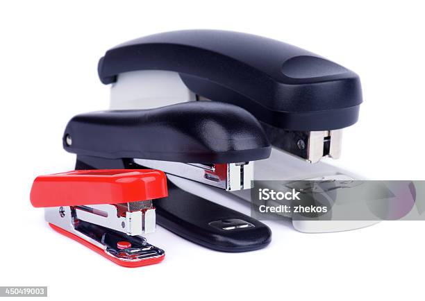 Foto de Staplers e mais fotos de stock de Cinza - Descrição de Cor - Cinza - Descrição de Cor, Cor Preta, Equipamento