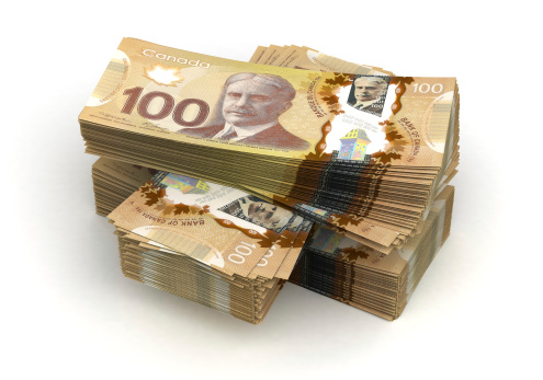 Pila de dólar canadiense photo