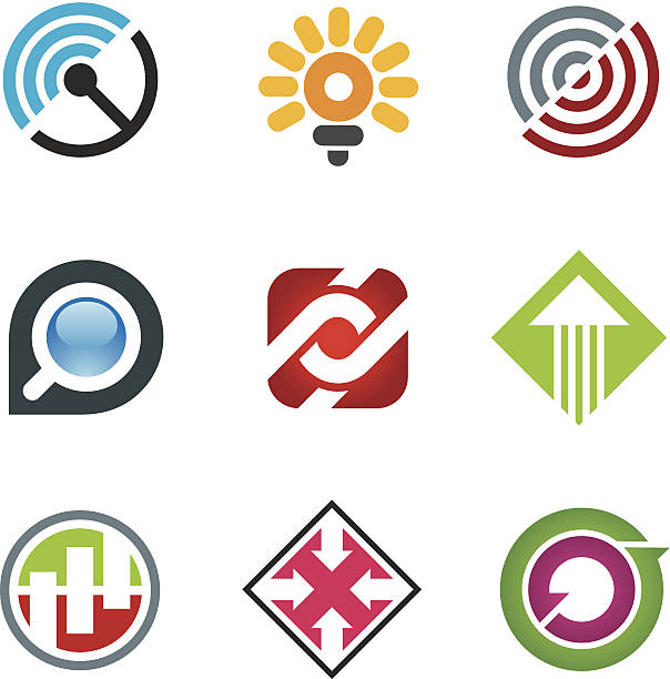 Creative and free spirited innovation icons for social media vector art illustration