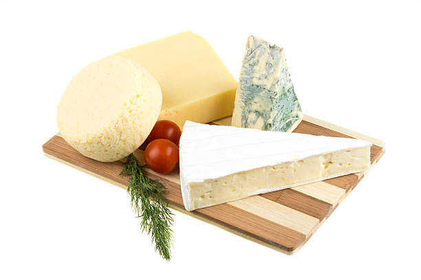 istock Variety of cheese: ementaler, gouda, Danish blue soft cheese and 450431953