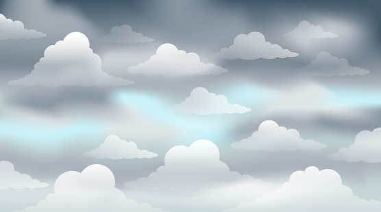 Cloudy Layout Cloudy Sky Theme Image 3 Stock Illustration - Download Image Now ...