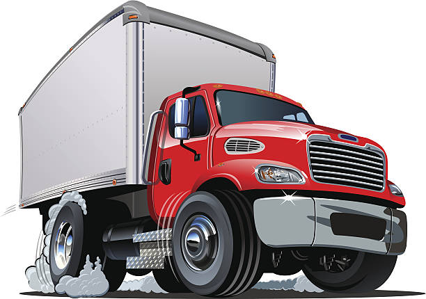 Ilustración de Dibujos Animados De Camiones De Entregacarga y más Vectores  Libres de Derechos de Camión de juguete - Camión de juguete, Rojo, Camión  articulado - iStock