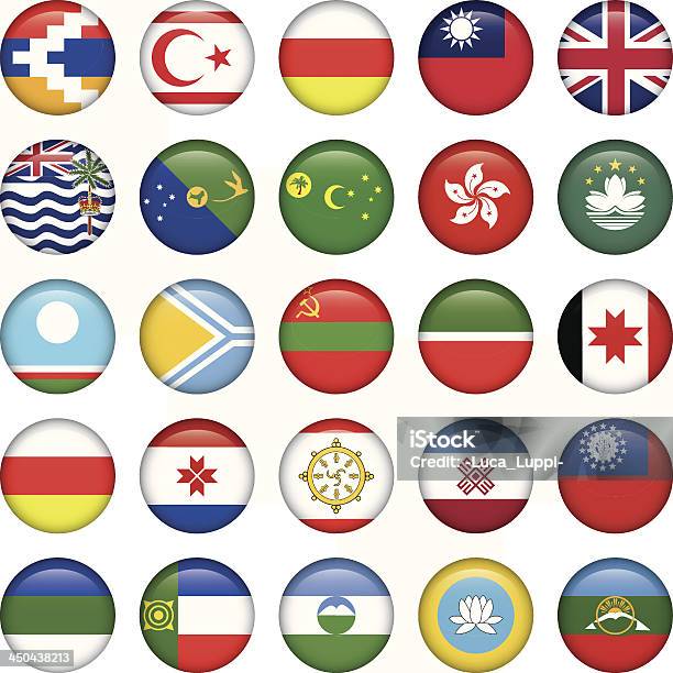 Asiatische Runde Flaggen Stock Vektor Art und mehr Bilder von Akrotiri - Akrotiri, Asien, Bergkarabach