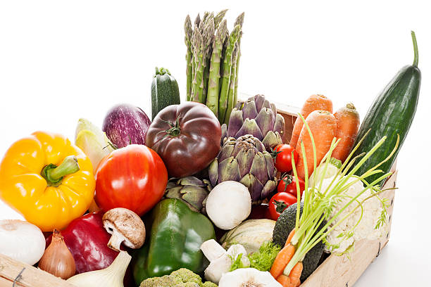 istock Crate of raw fresh vegetables 450441139