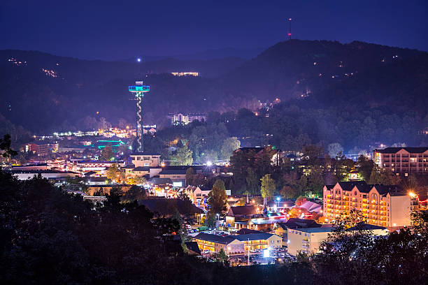 gatlinburg - great smoky mountains gatlinburg great smoky mountains national park appalachian mountains imagens e fotografias de stock