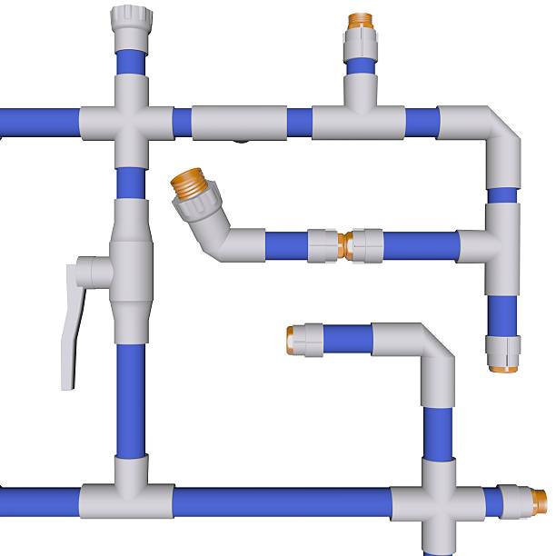 istock Plumbing system Fittings water Pipeline pvc 450446379