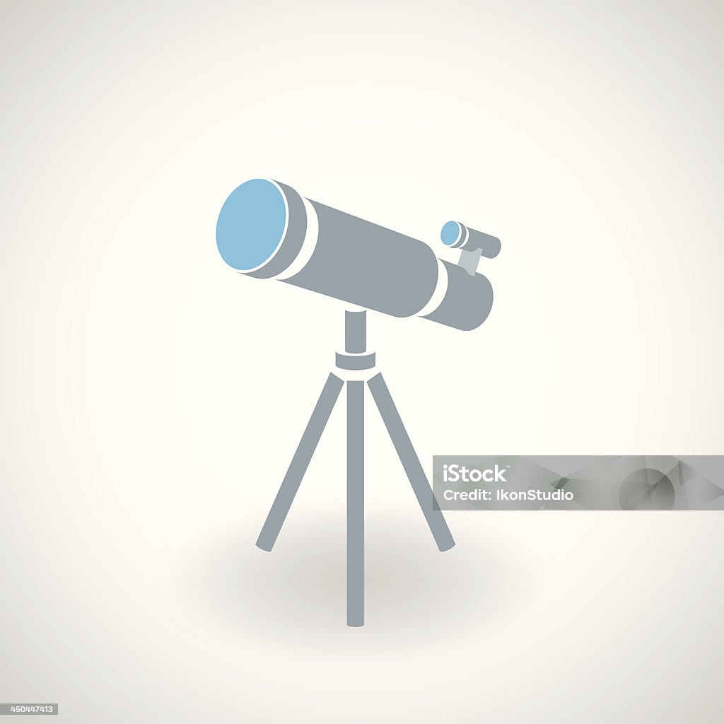 Simple icône de 3d télescope - clipart vectoriel de Icône libre de droits