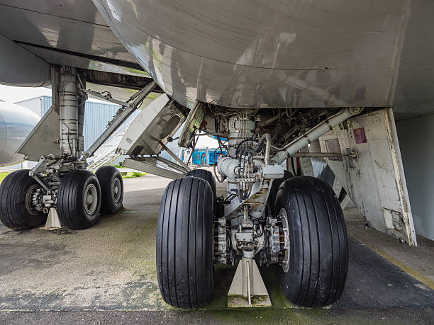 istock Undercarriage of jumbo jet 450449551