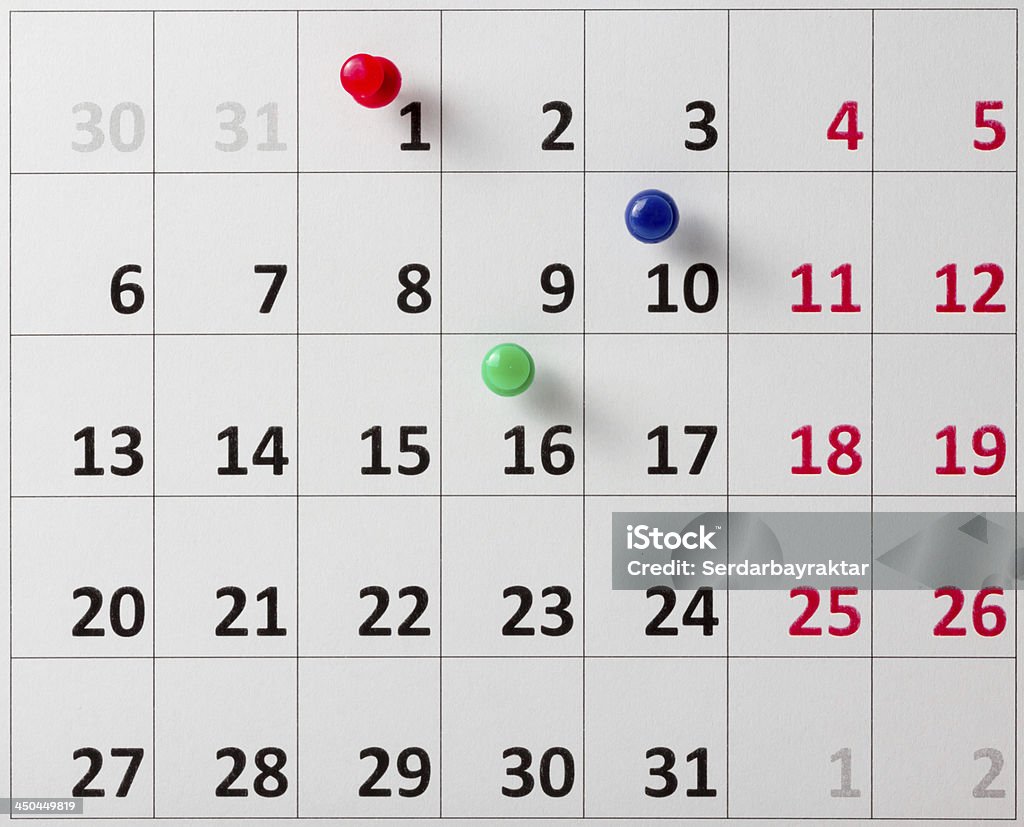 Pushpin のカレンダー - カレンダーのロイヤリティフリーストックフォト