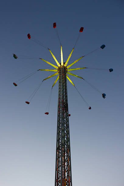 Turning tower Turning tower on the "Hamburger Dom". gyration stock pictures, royalty-free photos & images