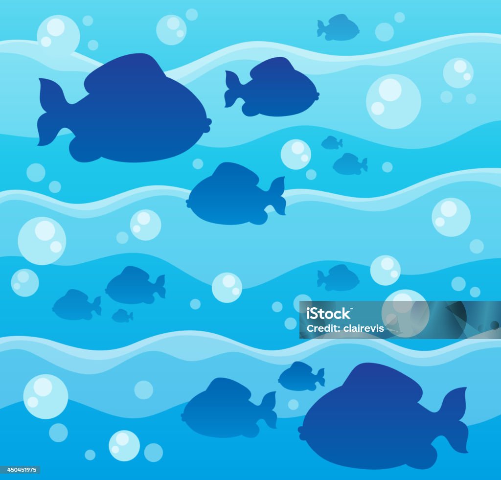 Fish Thema Bild - Lizenzfrei Aquatisches Lebewesen Vektorgrafik