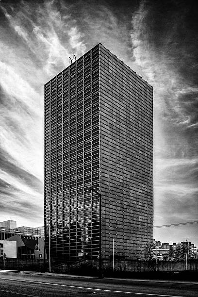 istock Business Tower in black and white 450452719