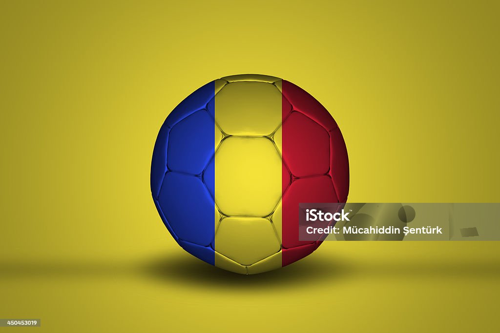 Romanian ballon de football - Photo de Art pictural libre de droits