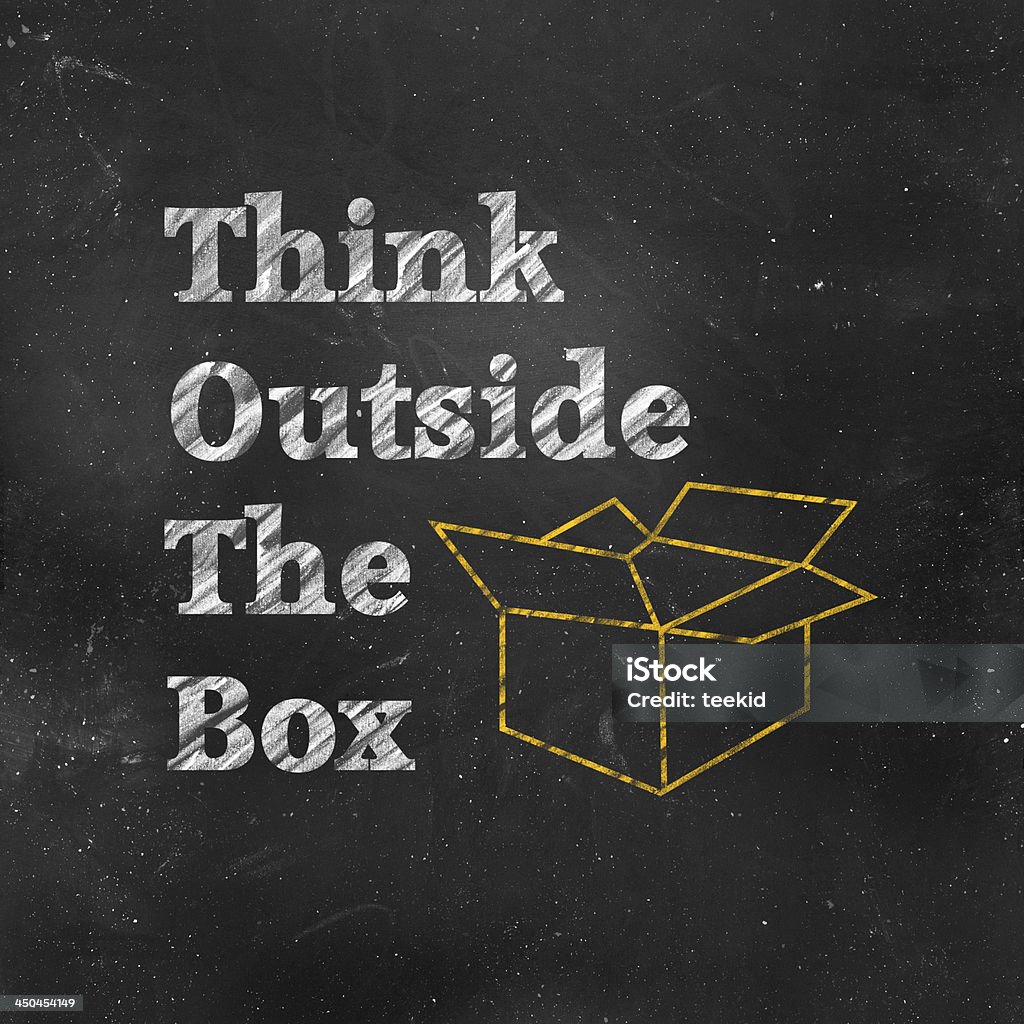 Penser en dehors de la box - Photo de Boîte libre de droits