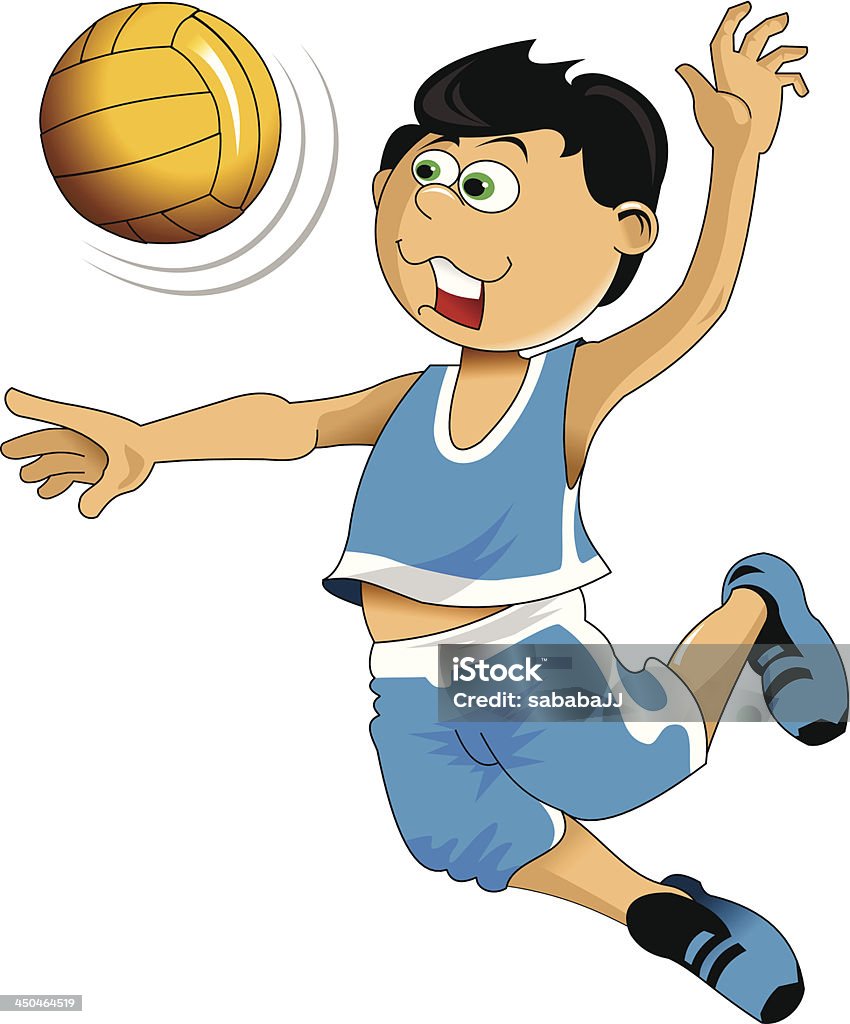 kid volleyball - Grafika wektorowa royalty-free (Czynność)