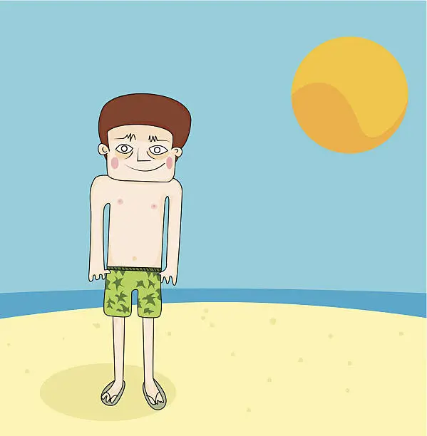 Vector illustration of Beach time