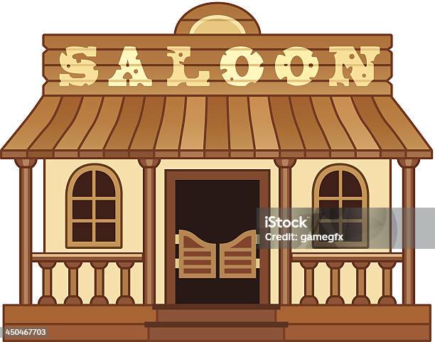 Western Saloon Vecteurs libres de droits et plus d'images vectorielles de Cow-boy - Cow-boy, Vectoriel, Architecture