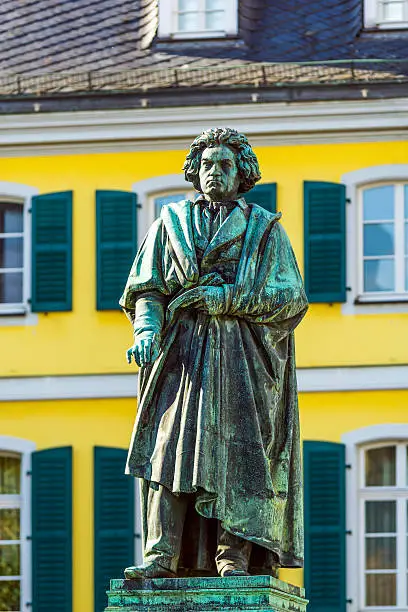 The Beethoven Monument on the Munsterplatz in Bonn, Germany