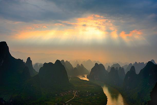 istock The Li river morning glow 450470349