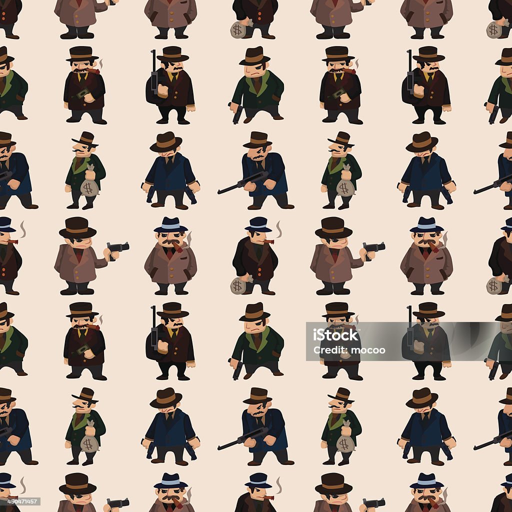 Mafia Pattern Design Seamless Mafia Pattern Stock Illustration - Download Image Now - Adult ...