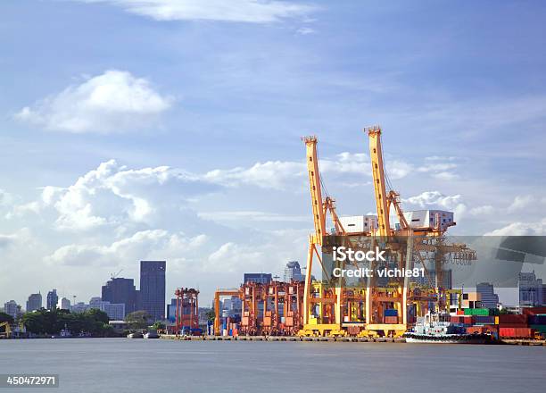 Navio Orifício Terminal - Fotografias de stock e mais imagens de Banguecoque - Banguecoque, Cais - Estrutura Feita pelo Homem, Contentor de Carga