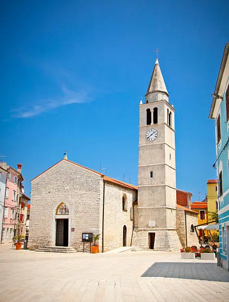 Parish church of St.Cosmas and Damian in Fazana. Croatia.