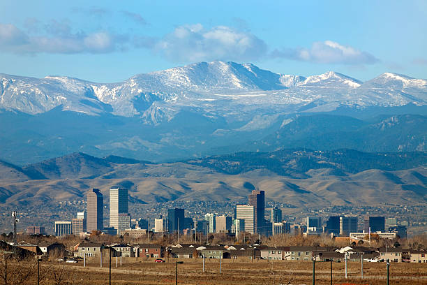 istock Rocky Mountains Front Range homes and downtown Denver Colorado skyscrapers 450479947
