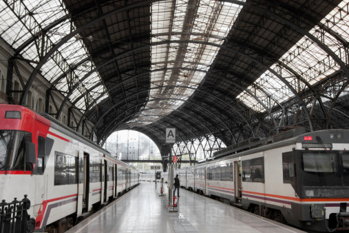 Train station in Barcelona, 