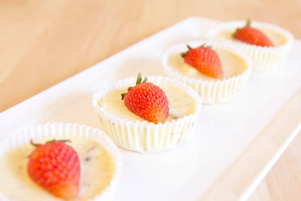 istock Cheese Cake with Strawberry on top 450485455