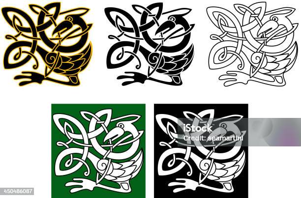 Цапля Птица В Виде Кельтский — стоковая векторная графика и другие изображения на тему Кельтский стиль - Кельтский стиль, Птица, Cult