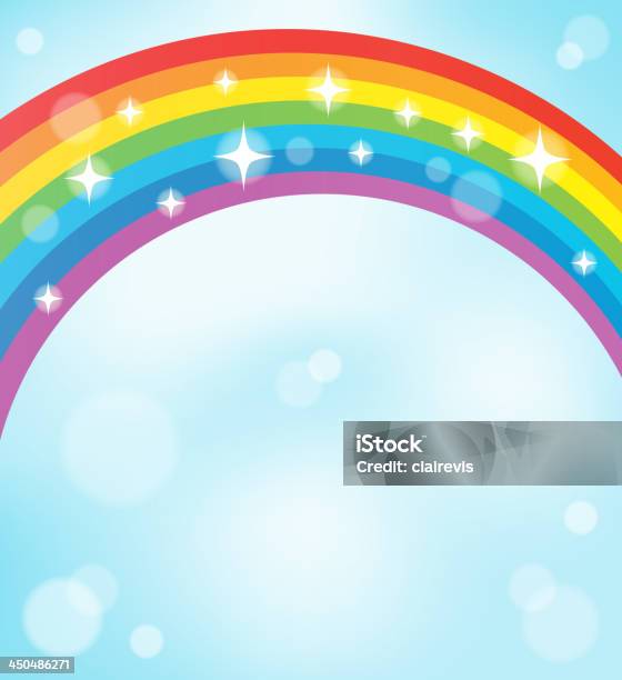 Immagine Con Tema Arcobaleno Di 5 - Immagini vettoriali stock e altre immagini di Arcobaleno - Arcobaleno, Astratto, Cielo