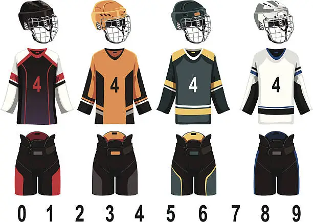 Vector illustration of Ice hockey jersey