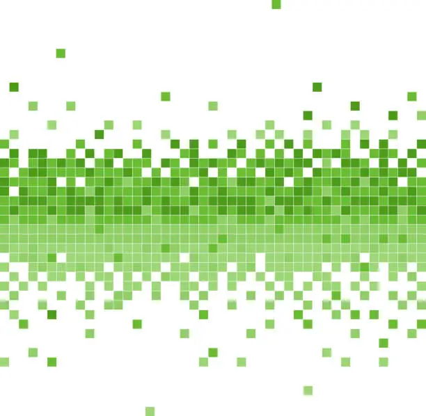 Vector illustration of green data flowing background