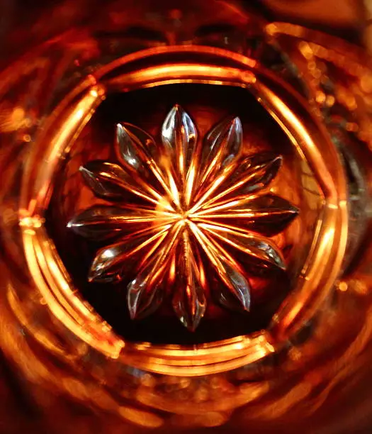Refraction of flames through a glass object