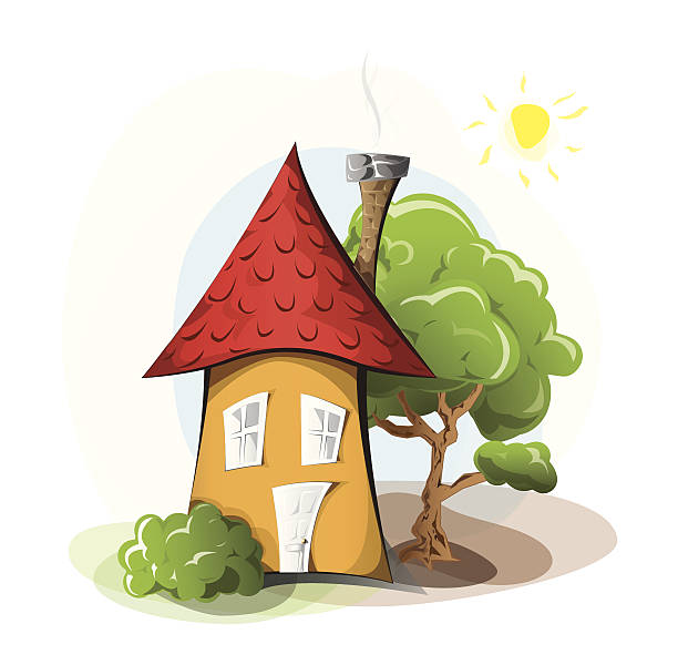 Fairy tale house vector art illustration