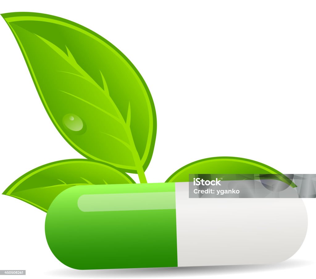 Herbal Tablette icon.Environment Hintergrund, Vektor-illustration - Lizenzfrei Abnehmen Vektorgrafik