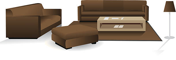 Brown relaxing ambient vector art illustration