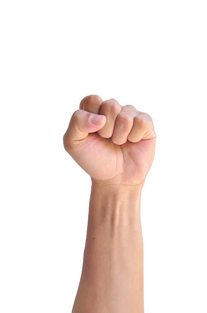 istock Isolated image of a fist on white 450508791