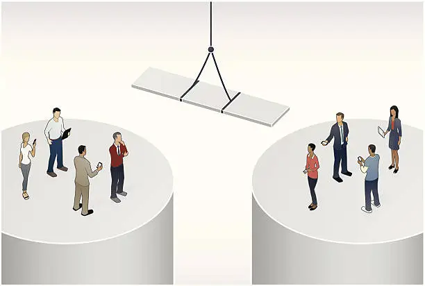 Vector illustration of Bridging the Gap Illustration