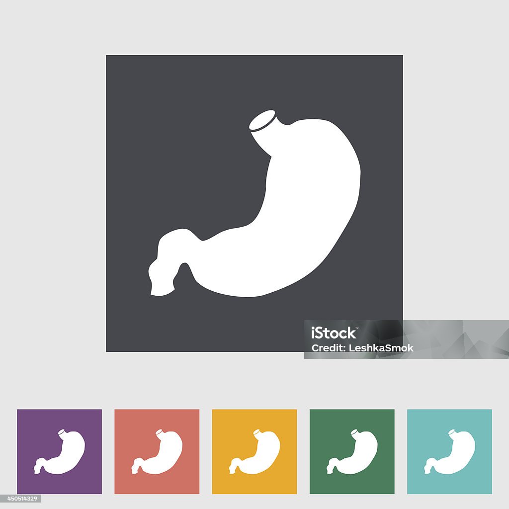 Stomach flat icon. Stomach flat icon. Vector illustration Abdomen stock vector