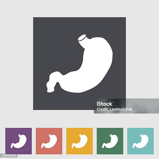 Stomach Flat Icon Stock Illustration - Download Image Now - Abdomen, Anatomy, Cut Out